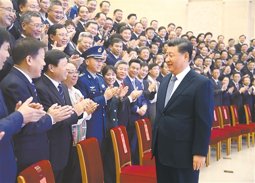 习近平会见全国精神文明建设表彰大会代表  王沪宁参加会见并在表彰大会上讲话 